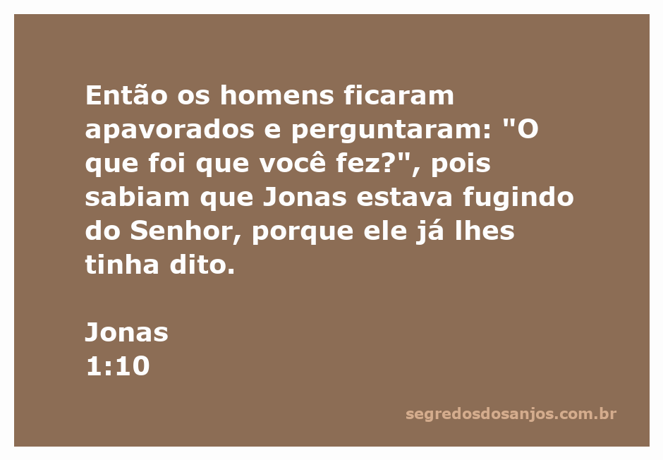 Imagem que representa a reação apavorada dos marinheiros ao descobrir que Jonas está fugindo do Senhor.