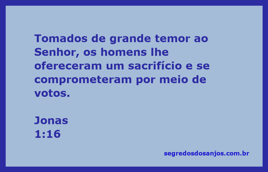 Homens oferecendo sacrifício ao Senhor em reverência, inspirado por Jonas 1:16.