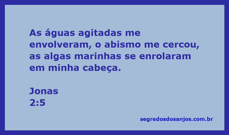 Imagem representando Jonas em meio a águas agitadas, cercado por algas marinhas.