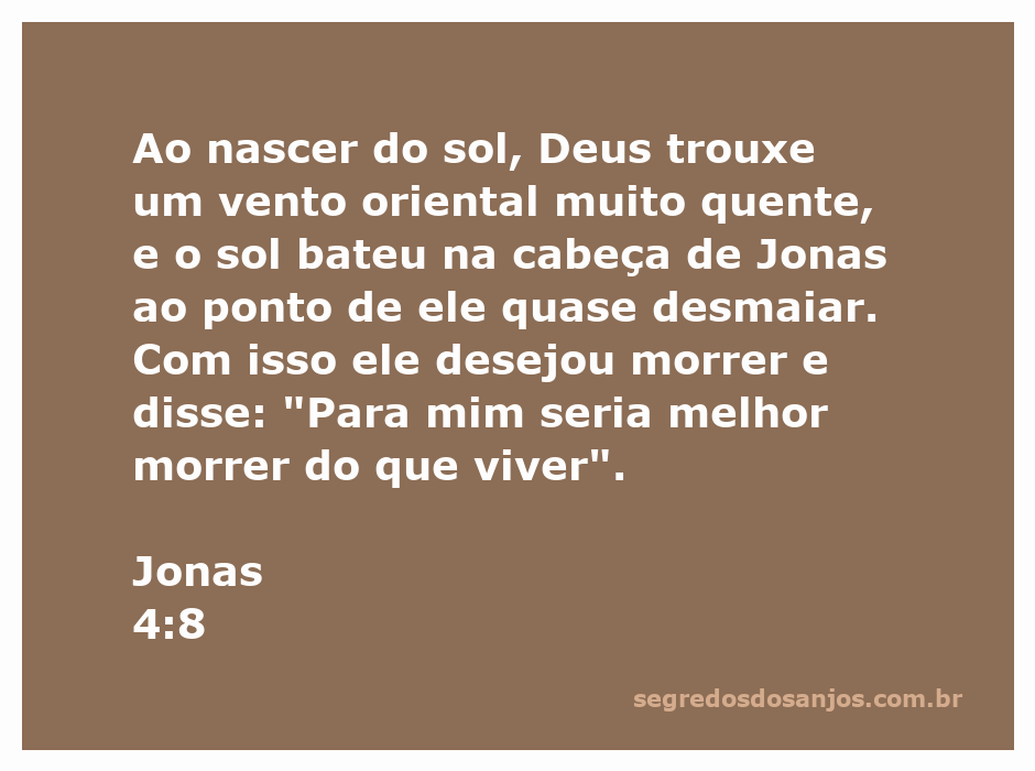 Ilustração de Jonas sob o sol escaldante com vento forte, refletindo seu desespero.