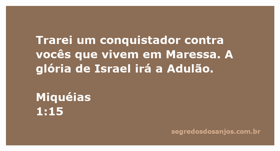 Imagem representativa da profecia de Miquéias sobre a conquista de Maressa e a glória de Israel indo a Adulão.