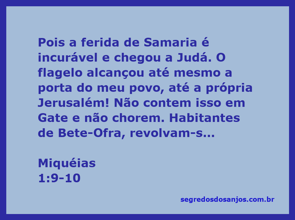 Imagem representando a lamentação e a destruição mencionadas em Miquéias 1:9-10, simbolizando a ferida incurável de Samaria e o impacto em Judá e Jerusalém.