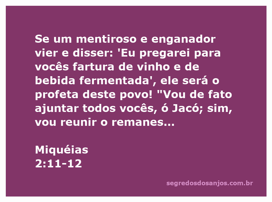 Ilustração do profeta Miquéias reunindo o povo de Israel como ovelhas em um aprisco.