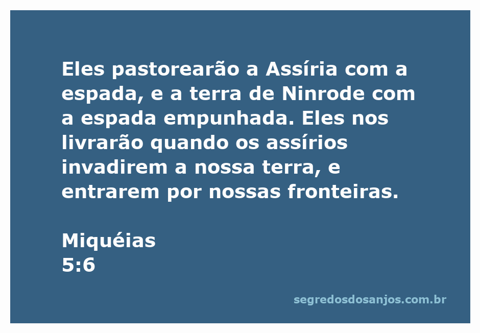Ilustração do versículo Miquéias 5:6, mostrando pastores defendendo seu povo da invasão assíria.