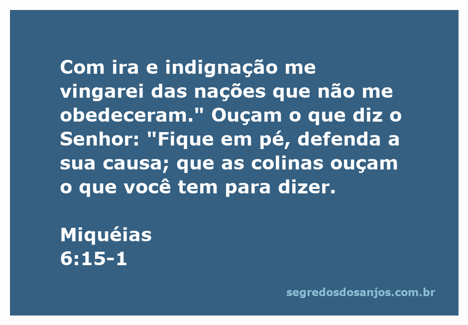Ilustração de Miquéias 6:15-1, representando o Senhor chamando as nações à obediência e justiça.
