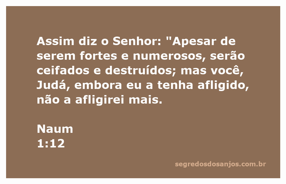 Imagem representativa de Naum 1:12, destacando a proteção divina sobre Judá em meio à adversidade.
