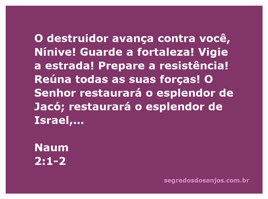 Ilustração de Nínive sendo atacada, simbolizando a profecia de Naum 2:1-2 sobre a destruição e a restauração do povo de Deus.