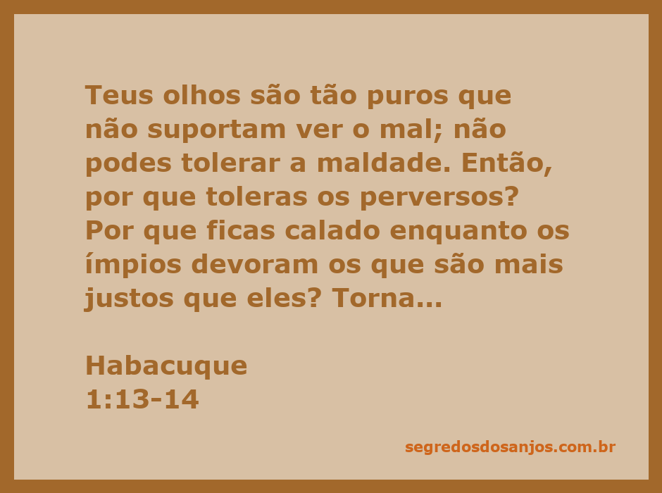 Ilustração do versículo de Habacuque 1:13-14, representando a pureza e a justiça divina em contraste com a maldade humana.