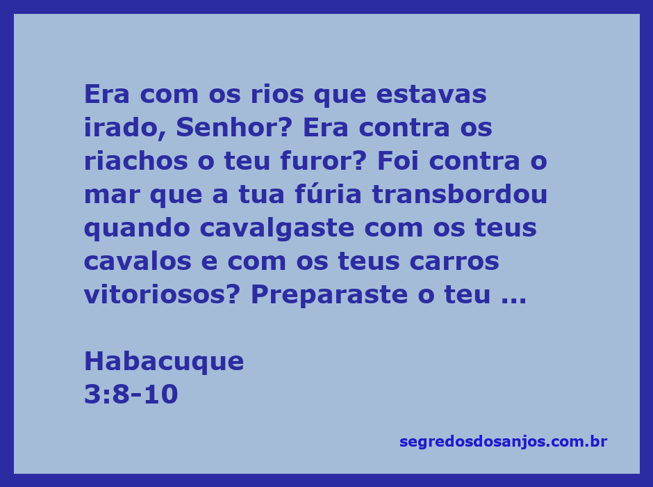 Imagem ilustrativa da passagem de Habacuque 3:8-10, representando a fúria divina e a força da natureza com rios e montanhas em movimento.