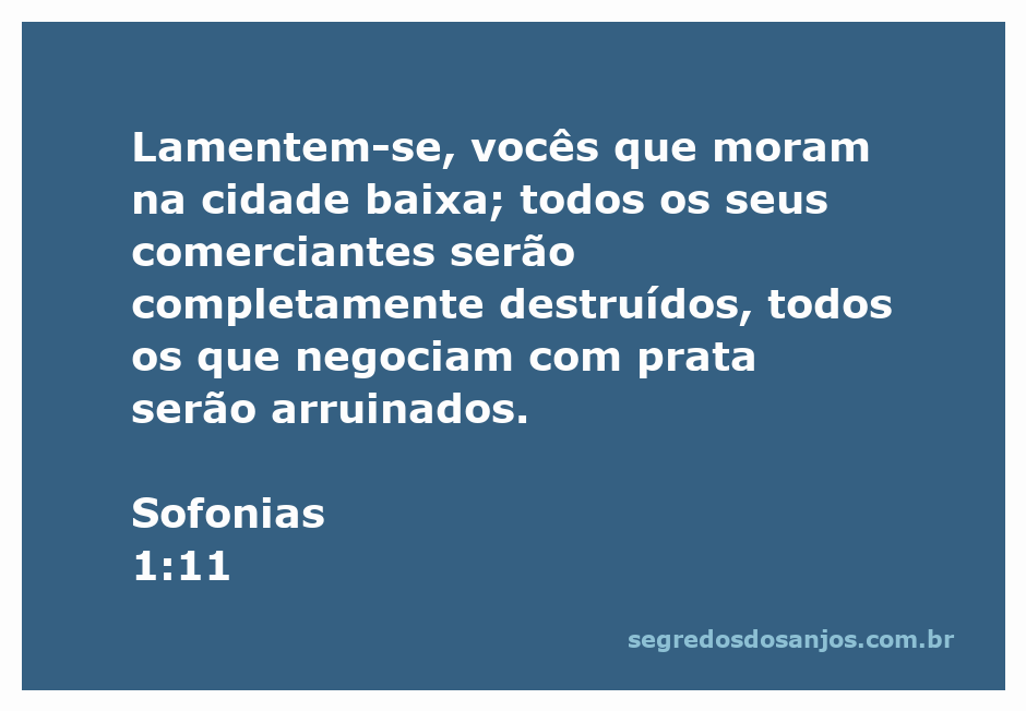 Ilustração de uma cidade baixa em ruínas, simbolizando a destruição dos comerciantes mencionados em Sofonias 1:11.