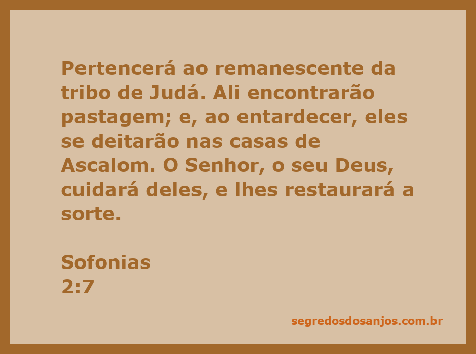 Ilustração do versículo Sofonias 2:7 mostrando o remanescente da tribo de Judá encontrando pastagem e descanso em Ascalom sob a proteção de Deus.