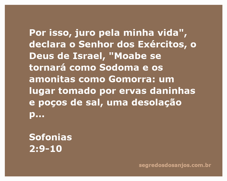 Ilustração representativa da passagem de Sofonias 2:9-10, mostrando a desolação de Moabe e Amon como Sodoma e Gomorra.