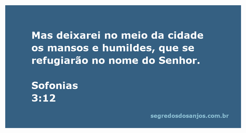 Imagem representando pessoas humildes e mansas se refugiando sob a proteção do Senhor, inspirada em Sofonias 3:12.