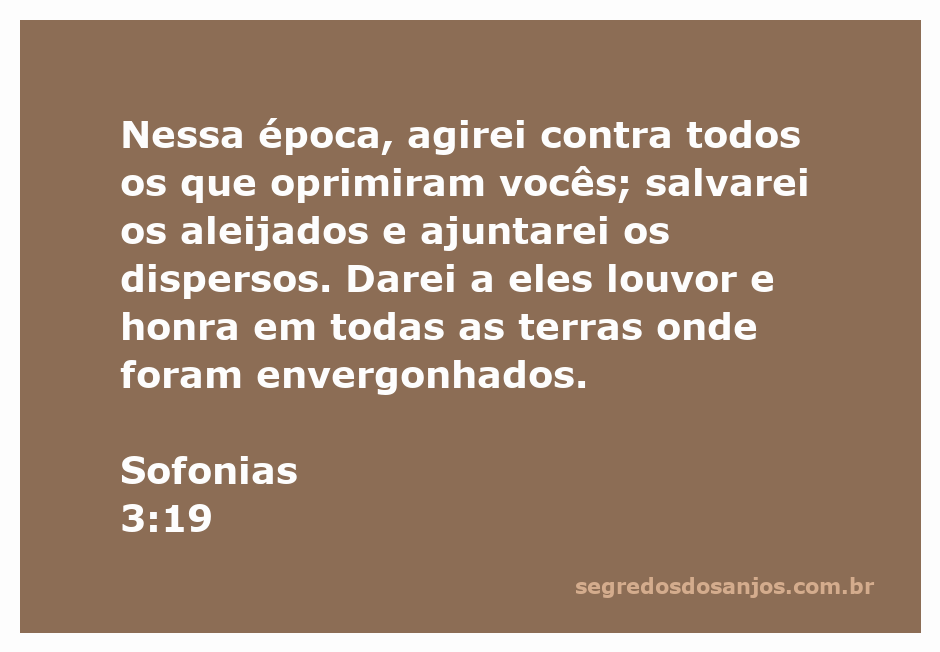 Imagem representativa da passagem bíblica Sofonias 3:19, simbolizando a libertação e restauração dos oprimidos.