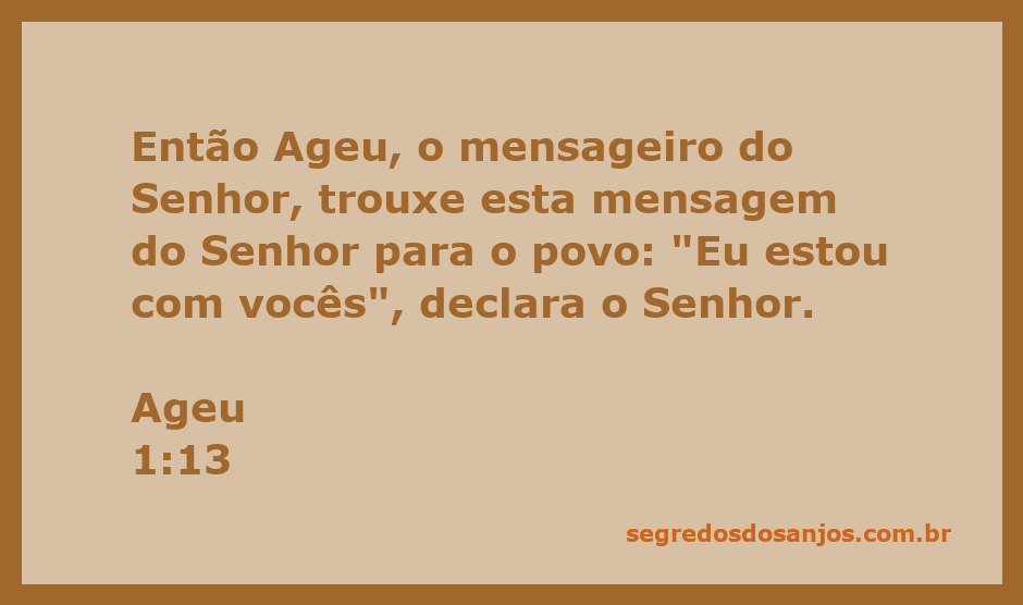 O profeta Ageu transmitindo a mensagem do Senhor ao povo, enfatizando a presença divina.