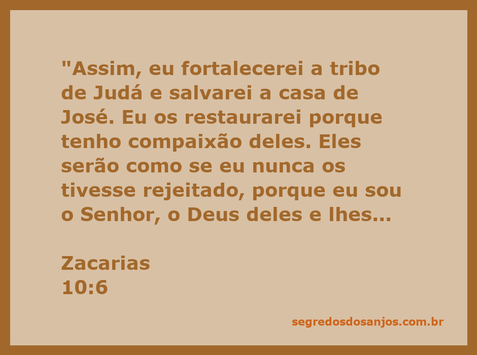 Imagem que simboliza a restauração e fortalecimento da tribo de Judá conforme Zacarias 10:6.