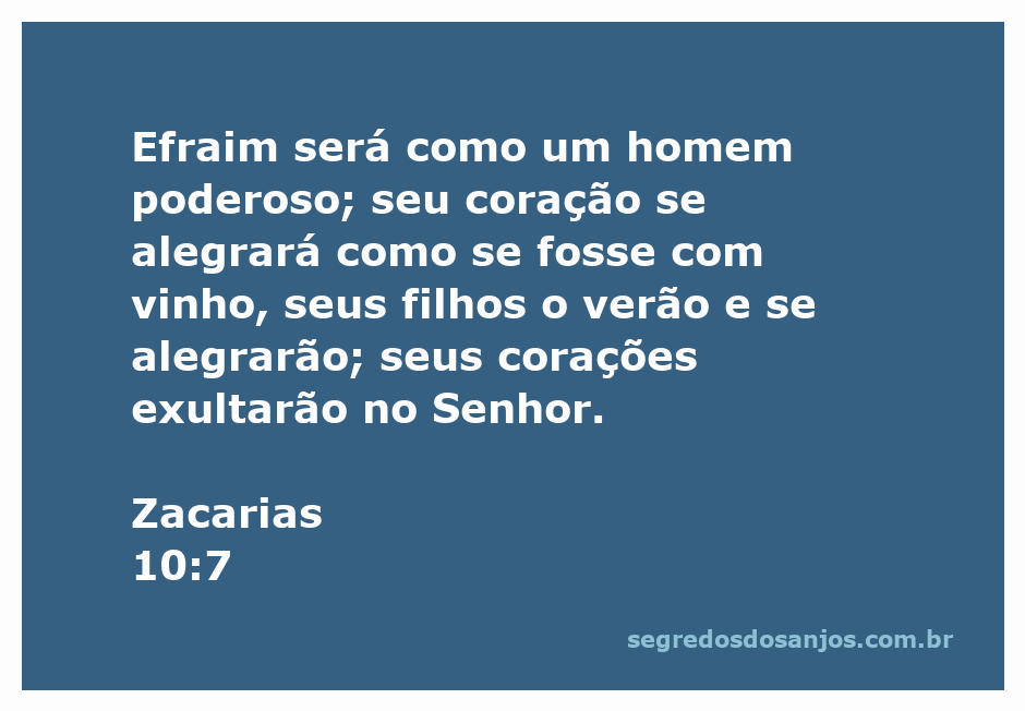 Ilustração de Efraim como um homem poderoso, simbolizando alegria e exultação no Senhor.