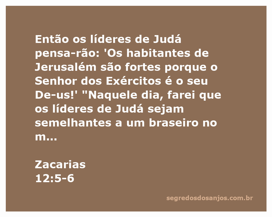 Imagem representando o versículo Zacarias 12:5-6, simbolizando a força dos habitantes de Jerusalém através da proteção divina.
