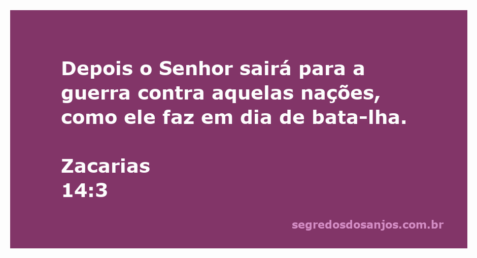 Ilustração do Senhor saindo para a guerra em Zacarias 14:3, simbolizando a batalha contra as nações.