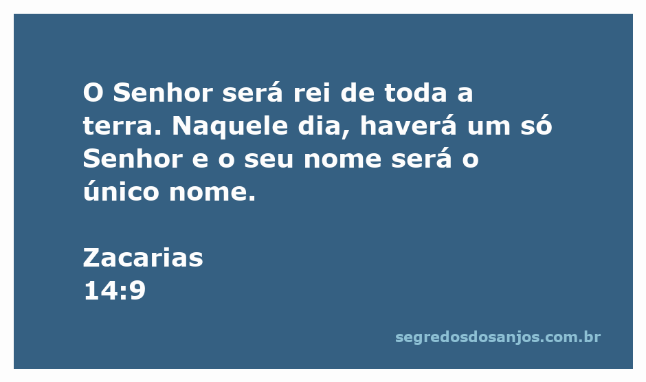 Imagem representativa de Zacarias 14:9, destacando o Senhor como rei de toda a terra.