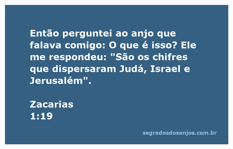 Imagem representando a visão do profeta Zacarias sobre os chifres que dispersaram Judá, Israel e Jerusalém.