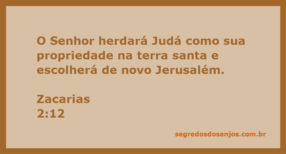 Representação artística da herança de Judá e Jerusalém conforme Zacarias 2:12.