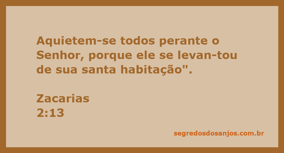 Imagem que representa a passagem bíblica de Zacarias 2:13, com pessoas em atitude de reverência diante do Senhor.
