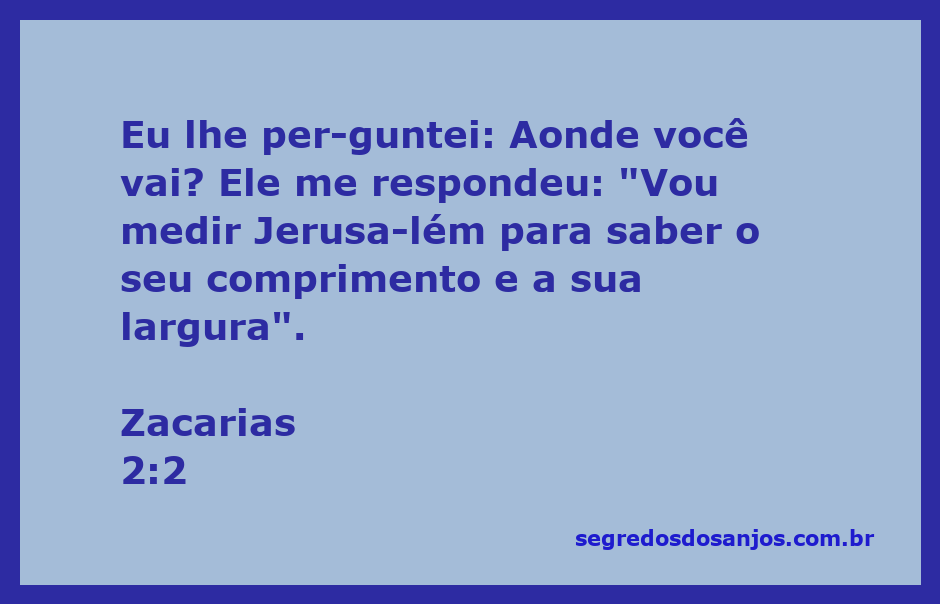 Imagem que ilustra a medição de Jerusalém conforme descrito em Zacarias 2:2.