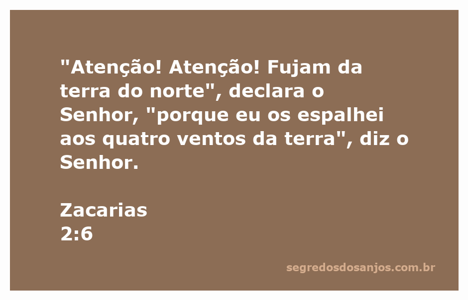 Imagem de um profeta chamando atenção para a fuga da terra do norte, com uma representação dos quatro ventos.