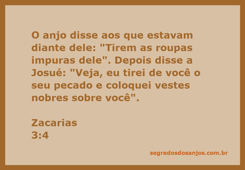 Representação do anjo removendo as roupas impuras de Josué e vestindo-o com roupas nobres