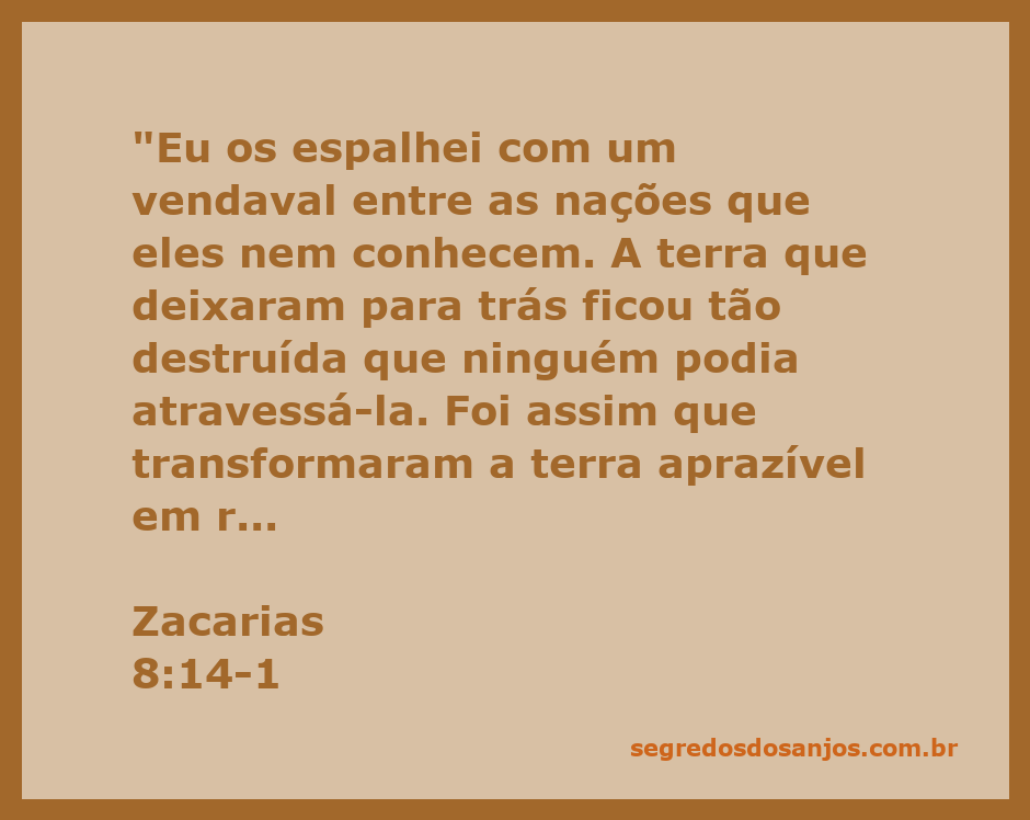 Imagem que ilustra a devastação de uma terra, simbolizando a mensagem de Zacarias 8:14-17 sobre a destruição e o exílio.