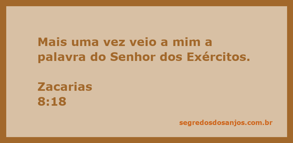 Imagem representativa da passagem Zacarias 8:18, onde a palavra do Senhor dos Exércitos é novamente comunicada.