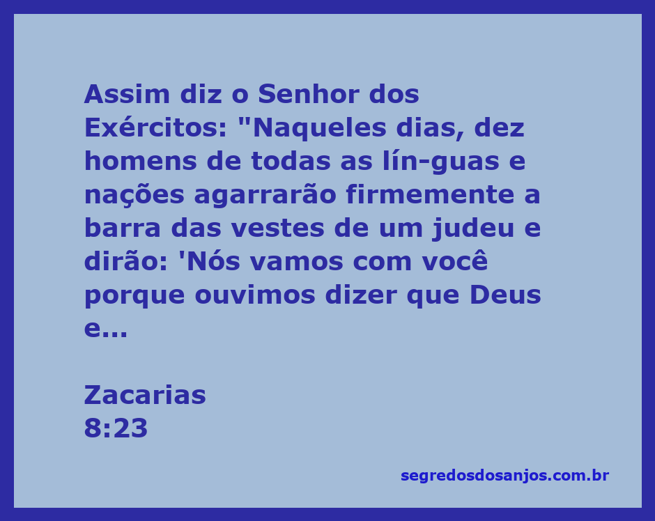 Imagem representativa de Zacarias 8:23, mostrando homens de várias nações se unindo a um judeu em sinal de fé e respeito.