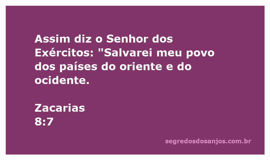 Imagem representativa da promessa de Deus em Zacarias 8:7, simbolizando a salvação do povo dos países do oriente e ocidente.