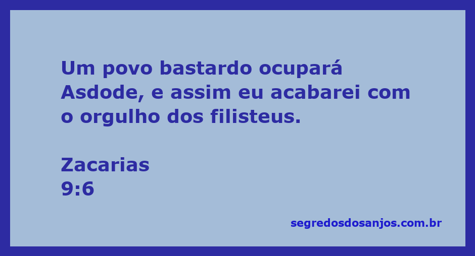 Ilustração representando Zacarias 9:6, destacando a mensagem de Deus sobre a queda do orgulho dos filisteus.