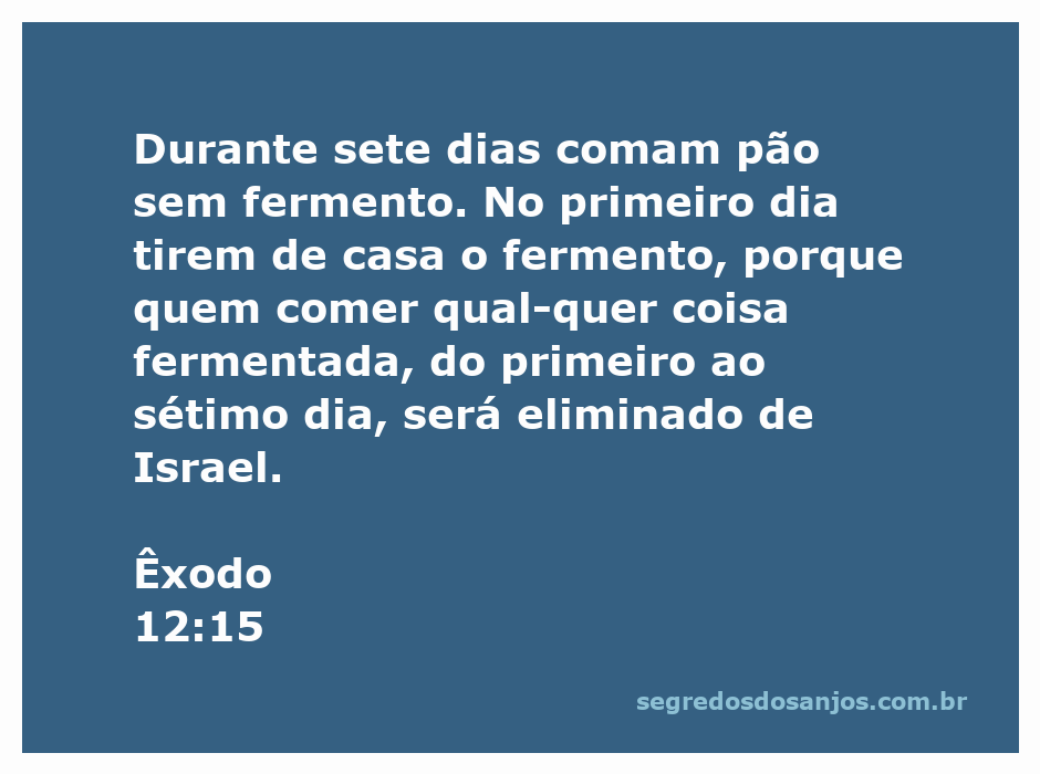 Imagem ilustrativa do pão sem fermento, representando a Páscoa judaica e a passagem bíblica de Êxodo 12:15.