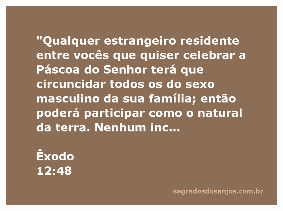 Imagem ilustrativa da celebração da Páscoa com foco na circuncisão conforme Êxodo 12:48
