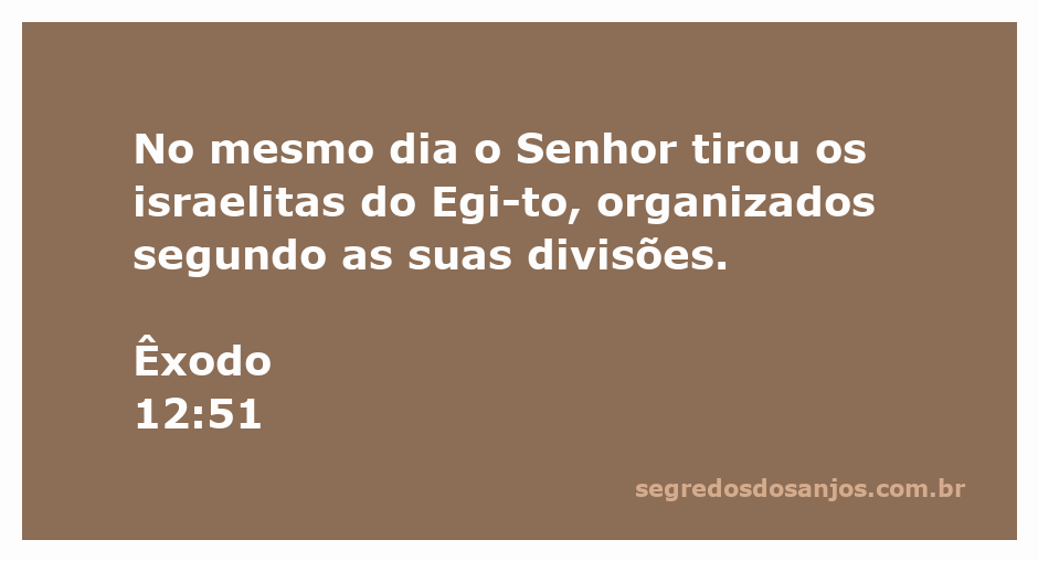 A saída dos israelitas do Egito, simbolizando a libertação e organização do povo de Deus.