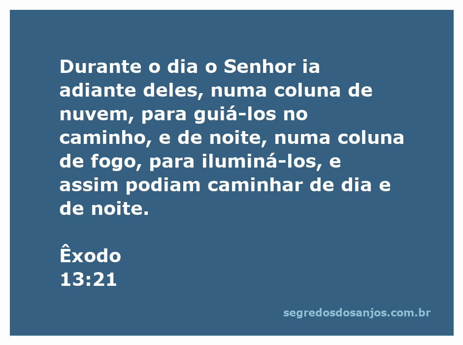 Representação de Deus guiando o povo de Israel com uma coluna de nuvem durante o dia e uma coluna de fogo à noite.