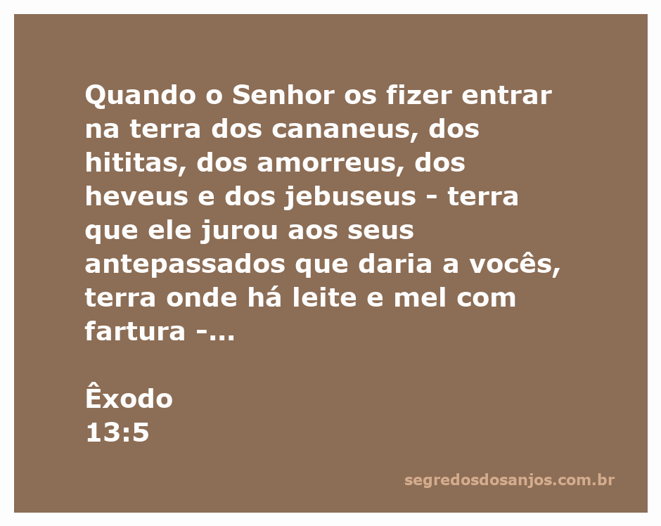 Imagem representativa da terra prometida descrita em Êxodo 13:5, simbolizando abundância e celebração.