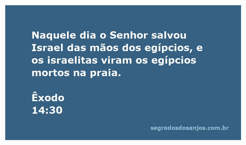 Imagem representando a salvação de Israel com os egípcios derrotados na praia.