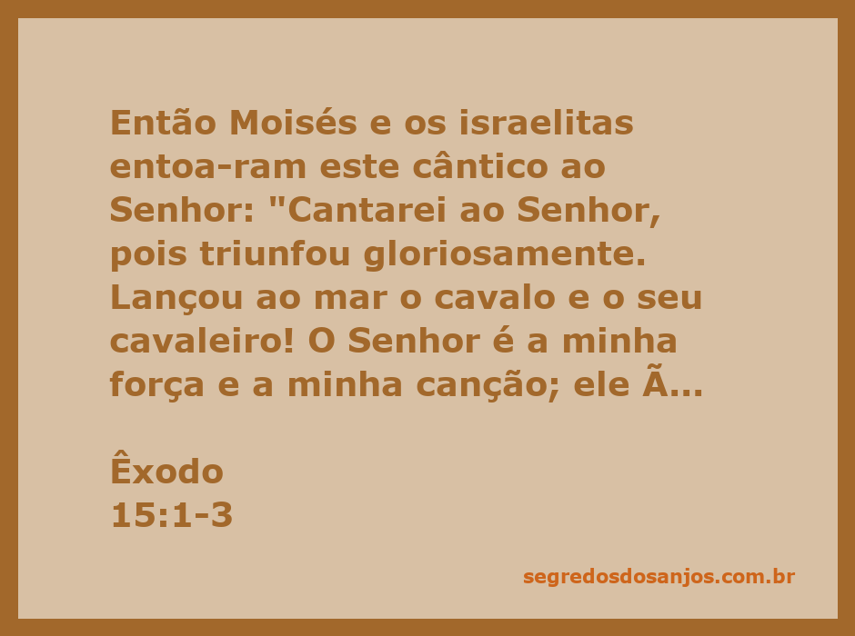 Moisés e os israelitas celebrando a vitória sobre o Egito, cantando e louvando ao Senhor.
