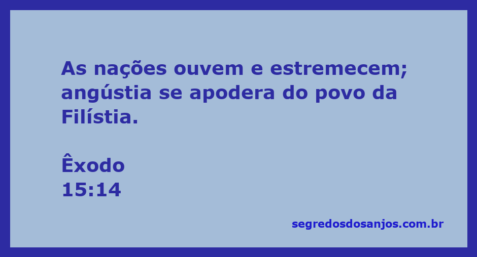 Representação artística da reação das nações ao ouvir sobre a libertação dos israelitas, com foco na angústia do povo filisteu.