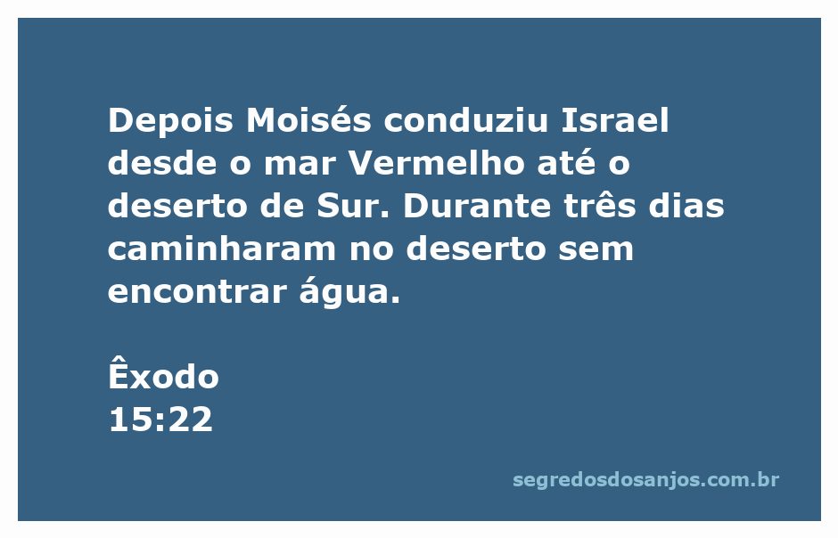 Moisés liderando o povo de Israel no deserto após a travessia do mar Vermelho.