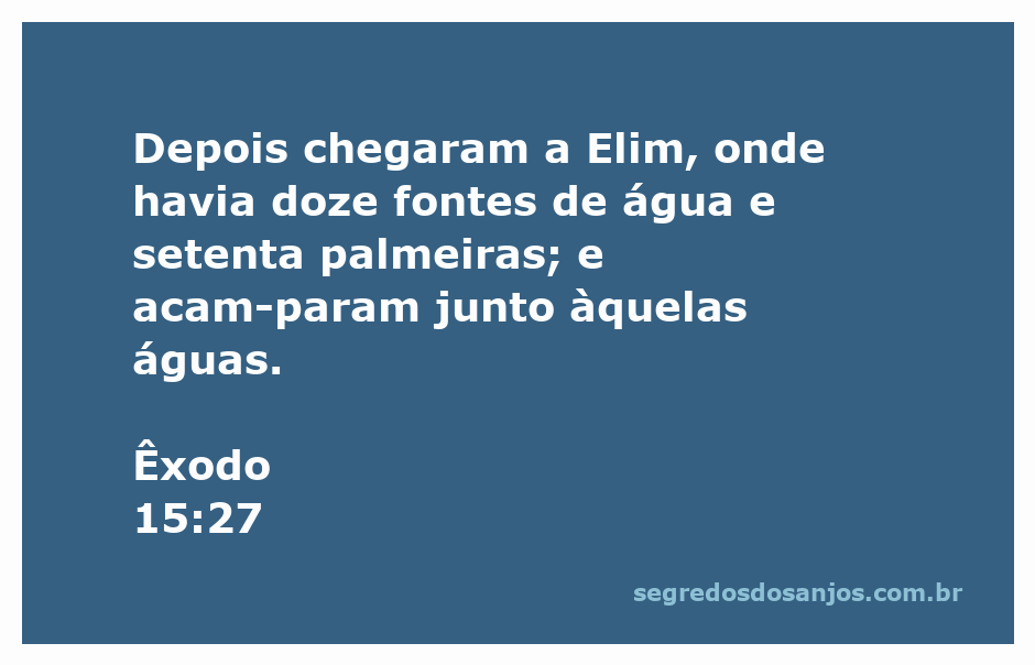 Imagem de Elim, um oásis com doze fontes de água e setenta palmeiras, representando o local mencionado em Êxodo 15:27.