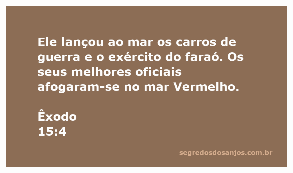 Imagem representando a destruição dos carros de guerra e do exército do faraó no mar Vermelho.
