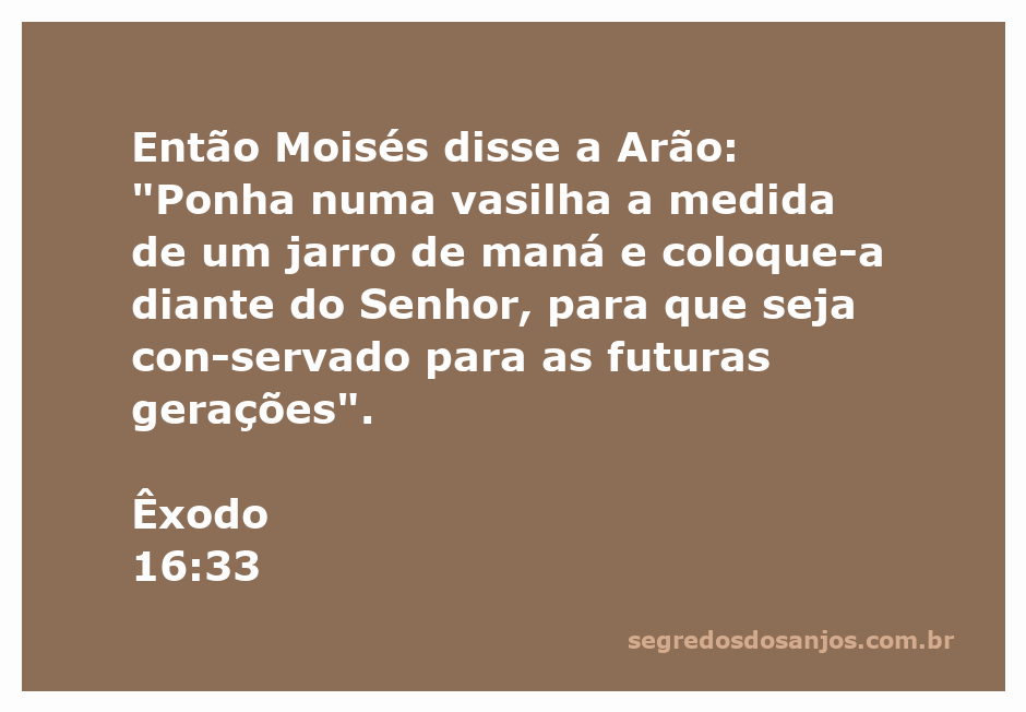 Vasilha contendo maná, simbolizando a provisão divina no deserto.