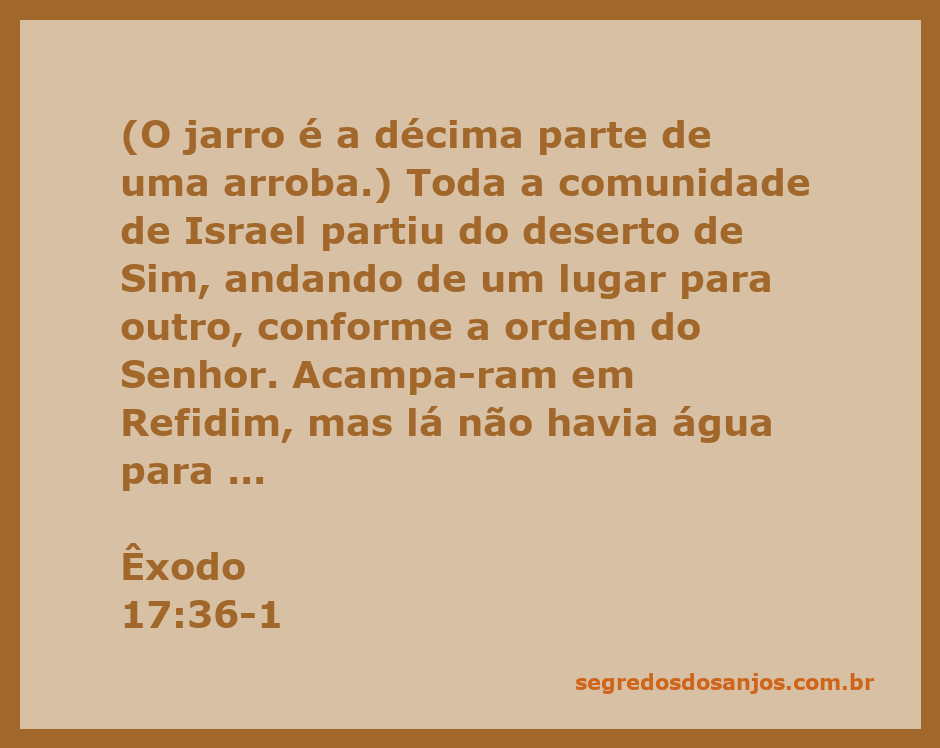 Representação da comunidade de Israel acampando em Refidim sem água para beber, conforme Êxodo 17:36-1.