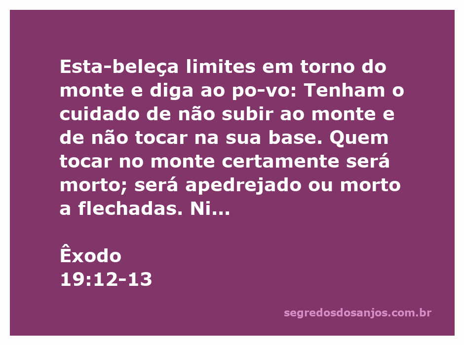 Imagem de Moisés instruindo o povo sobre os limites ao redor do monte Sinai, conforme Êxodo 19:12-13.