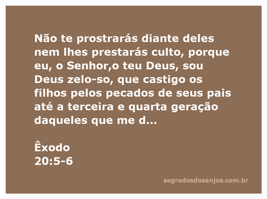 Imagem representativa da passagem bíblica Êxodo 20:5-6 sobre a adoração e a bondade de Deus.